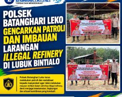 Polsek Batanghari Leko Gencarkan Patroli dan Imbauan Larangan Illegal Refinery di Lubuk Bintialo