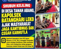Shubuh Keliling di Desa Tanah Abang, Kapolsek Batanghari Leko Ajak Masyarakat Jaga Kamtibmas dan Cegah Karhutla