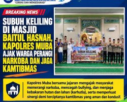 Subuh Keliling di Masjid Baitul Hasnah, Kapolres Muba Ajak Warga Perangi Narkoba dan Jaga Kamtibmas