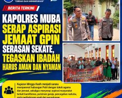 Kapolres Muba Serap Aspirasi Jemaat GPIN Serasan Sekate, Tegaskan Ibadah Harus Aman dan Nyaman