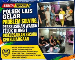 Polsek Lais Gelar Problem Solving, Perselisihan Warga Teluk Kijing 1 Diselesaikan Secara Kekeluargaan