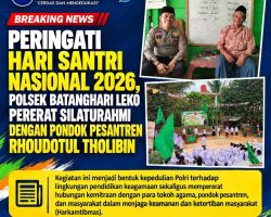 Peringati Hari Santri Nasional 2026, Polsek Batanghari Leko Pererat Silaturahmi dengan Pondok Pesantren Rhoudotul Tholibin