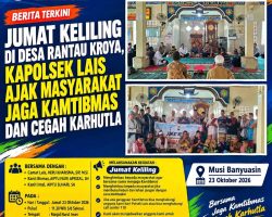 Jumat Keliling di Desa Rantau Kroya, Kapolsek Lais Ajak Masyarakat Jaga Kamtibmas dan Cegah Karhutla