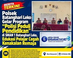 Polsek Batanghari Leko Gelar Program “Polisi Peduli Pendidikan” di SMAN 1 Batanghari Leko, Edukasi Pelajar Cegah Kenakalan Remaja