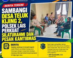 Sambangi Desa Teluk Kijing 2, Polsek Lais Perkuat Silaturahmi dan Pesan Kamtibmas
