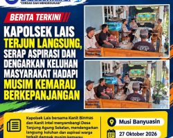 Kapolsek Lais Terjun Langsung, Serap Aspirasi dan Dengarkan Keluhan Masyarakat Hadapi Musim Kemarau Berkepanjangan