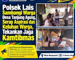 Polsek Lais Sambangi Warga Desa Tanjung Agung, Serap Aspirasi dan Keluhan Warga, Tekankan Jaga Kamtibmas