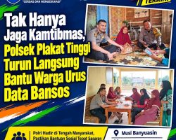 Tak Hanya Jaga Kamtibmas, Polsek Plakat Tinggi Turun Langsung Bantu Warga Urus Data Bansos