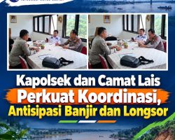 Kapolsek dan Camat Lais Perkuat Koordinasi, Antisipasi Ancaman Banjir dan Longsor di Musim Hujan