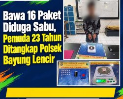 Bawa 16 Paket Diduga Sabu, Pemuda 23 Tahun Ditangkap Polsek Bayung Lencir