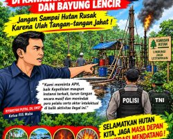 PJS Muba Minta APH Tertibkan Pengeboran Minyak di Kawasan Hutan Tungkal Jaya dan Bayung Lencir, Jangan Sampai Hutan Rusak Karena Ulah Tangan-tangan Jahat !