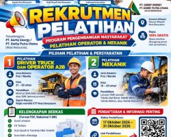 Disnaketrans Muba Gandeng PT Gorby Energy Gelar Pelatihan Operator dan Mekanik Gratis